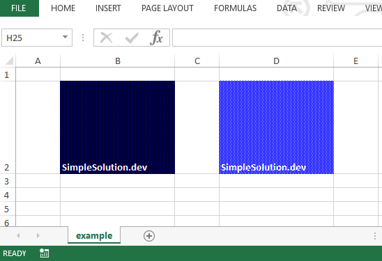 Excel output file for background and foreground color with FillPatternType.ALT_BARS fill pattern