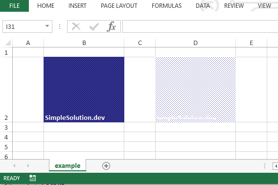 Excel output file for background and foreground color with FillPatternType.LESS_DOTS fill pattern