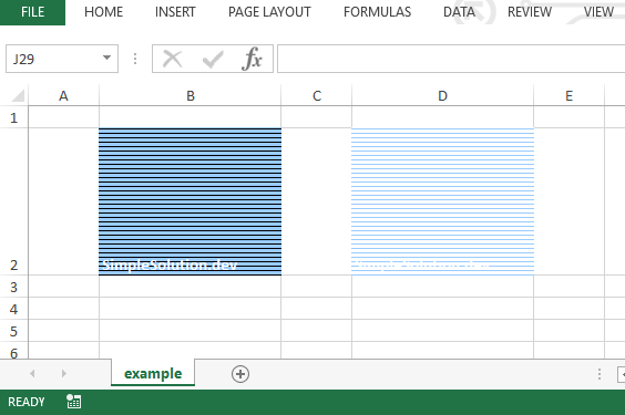 Excel output file for background and foreground color with FillPatternType.THIN_HORZ_BANDS fill pattern