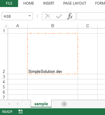 Excel output file for dash dot dot border style and orange border color
