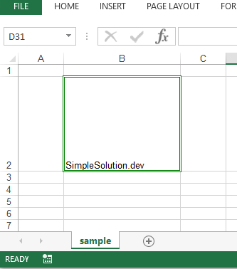 Excel output file for double border style and green border color