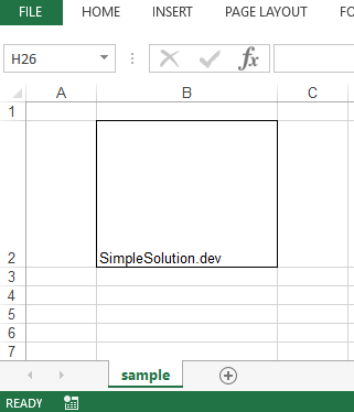 Excel output file for think border style and black border color