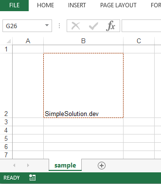 Excel output file for dashed border style and brown border color