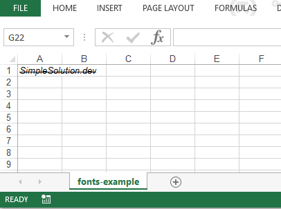 Apache POI Fonts Italic Strikeout