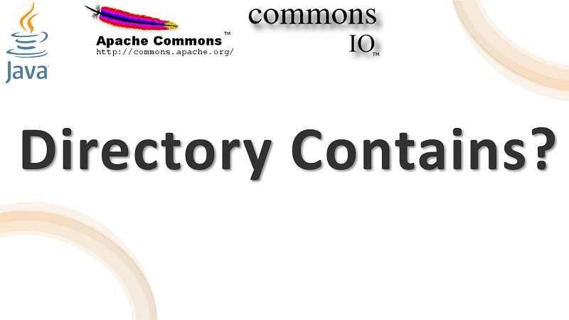 Java Check Directory Contains a File or Directory using Apache Commons IO