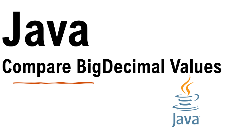 Java Compare two BigDecimal values