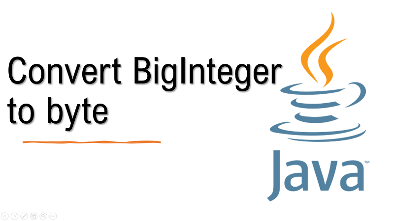 Java convert BigInteger to byte