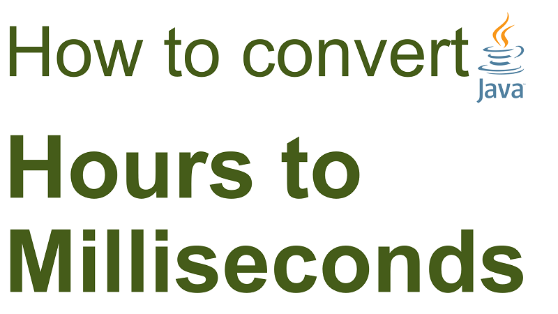 Java Convert Number of Hours to Milliseconds