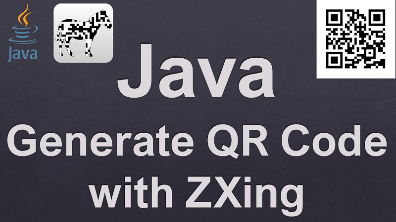 Generate QR Code in Java using ZXing