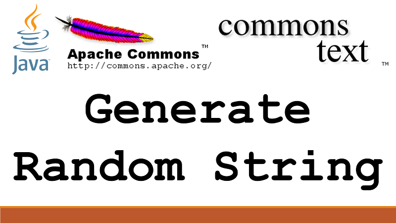 Generate Random String in Java using Apache Commons Text