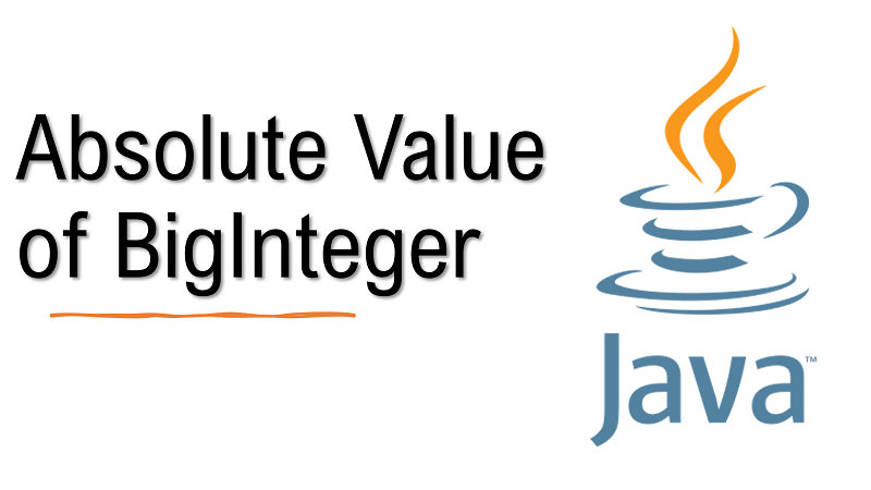Java Get Absolute of BigInteger