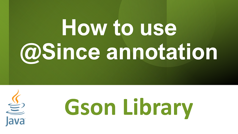 Java Gson versioning support using @Since annotation