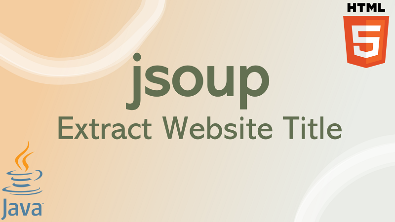 jsoup extract Website Title in Java