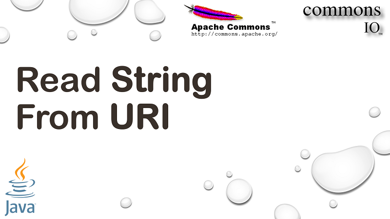 Read Content from URI into String in Java using Apache Commons IO