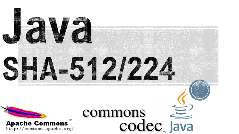 Java SHA-512/224 Hash using Apache Commons Codec
