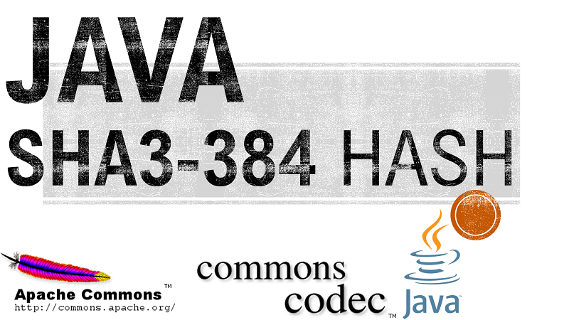 Java SHA3-384 Hash using Apache Commons Codec