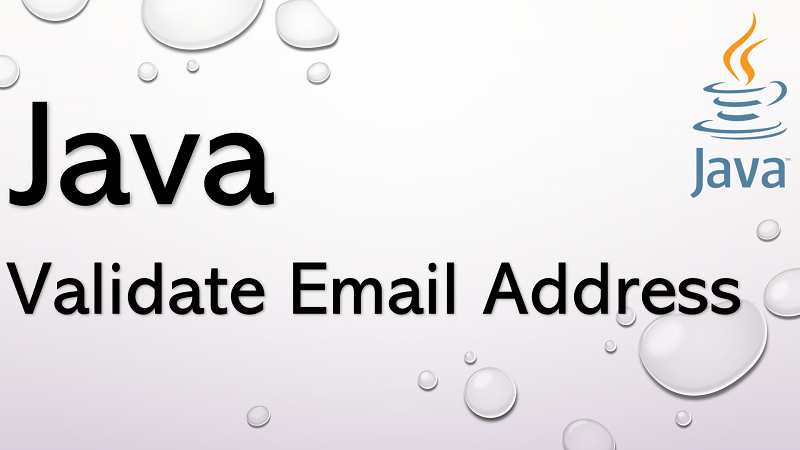 Validate Email Address in Java