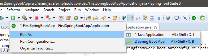 Run Spring Boot application