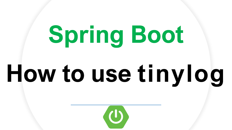 Spring Boot logging with tinylog