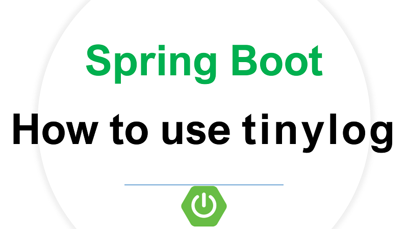 Spring Boot Logging With Tinylog