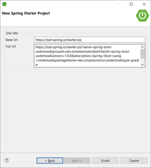 Spring Boot Web using Undertow Embedded Servlet Container