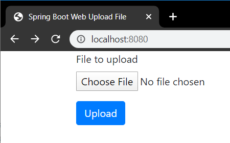 Spring Boot Web Upload File - Upload Form